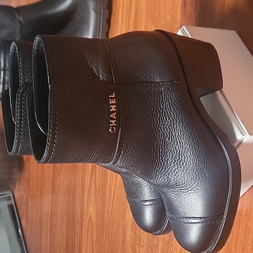 Authentic Chanel Leather Booties